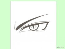 Изображение с названием Draw a Stylized Anime Eye Step 2