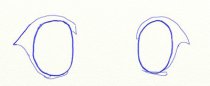 Как нарисовать глаза аниме, шаг 2