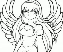 Как рисовать аниме девушку-ангела