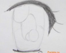 Как рисовать лицо аниме девушек карандашом поэтапно
