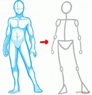 Как рисовать тела аниме персонажей на примере девушки